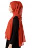 Hadise - Hijab Chiffon Rouge Brique
