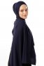 Neylan - Hijab Bleu Marin Basique En Jersey