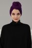 Amy - Turban En Coton Violet - Ayse Turban