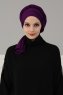 Amy - Turban En Coton Violet - Ayse Turban