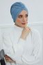 Amy - Turban En Coton Sky Blue