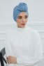 Amy - Turban En Coton Sky Blue