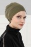 Stella - Turban En Coton Kaki