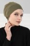 Stella - Turban En Coton Kaki