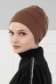 Stella - Turban En Coton Caramel
