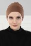 Stella - Turban En Coton Caramel