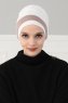 Elsa - Turban En Coton Crème & Taupe