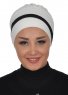 Elsa - Turban En Coton Crème & Noir