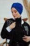 Laura - Turban En Coton Bleu