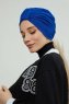 Laura - Turban En Coton Bleu