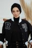 Laura - Turban En Coton Noir