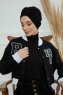 Laura - Turban En Coton Noir