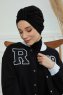 Laura - Turban En Coton Noir