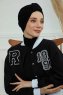 Laura - Turban En Coton Noir