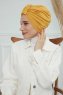 Laura - Turban En Coton Moutarde