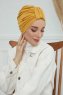 Laura - Turban En Coton Moutarde