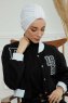 Laura - Turban En Coton Blanc