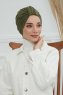 Laura - Turban En Coton Kaki