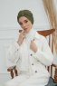 Laura - Turban En Coton Kaki