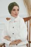 Laura - Turban En Coton Kaki