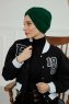 Laura - Turban En Coton Vert Foncé