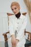 Laura - Turban En Coton Marron Clair