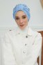 Laura - Turban En Coton Sky Blue