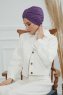 Laura - Turban En Coton Violet
