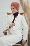 Laura - Turban En Coton Saumon