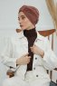 Laura - Turban En Coton Caramel