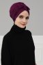 Agnes - Turban En Coton Violet - Ayse Turban