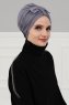 Agnes - Turban En Coton Gris - Ayse Turban