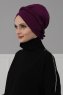 Olivia - Turban En Coton Violet - Ayse Turban