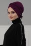 Olivia - Turban En Coton Violet - Ayse Turban