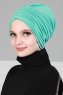 Wilma - Turban En Coton Turquoise - Ayse Turban