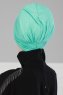 Wilma - Turban En Coton Turquoise - Ayse Turban