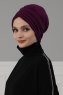 Wilma - Turban En Coton Violet - Ayse Turban