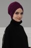 Wilma - Turban En Coton Violet - Ayse Turban
