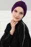 Linda - Turban En Coton Violet - Ayse Turban