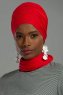 Rebecca - Turban En Coton Rouge - Ayse Turban
