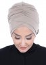 Elisabeth - Turban En Coton Taupe