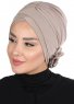 Elisabeth - Turban En Coton Taupe