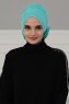 Elisabeth - Turban En Coton Turquoise