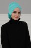 Elisabeth - Turban En Coton Turquoise