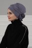 Elisabeth - Turban En Coton Gris