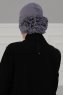 Elisabeth - Turban En Coton Gris