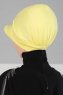 Sandra - Turban En Coton Jaune - Ayse Turban