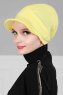 Sandra - Turban En Coton Jaune - Ayse Turban