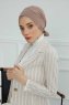 Ellie - Turban En Coton Taupe