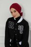 Ellie - Turban En Coton Bordeaux